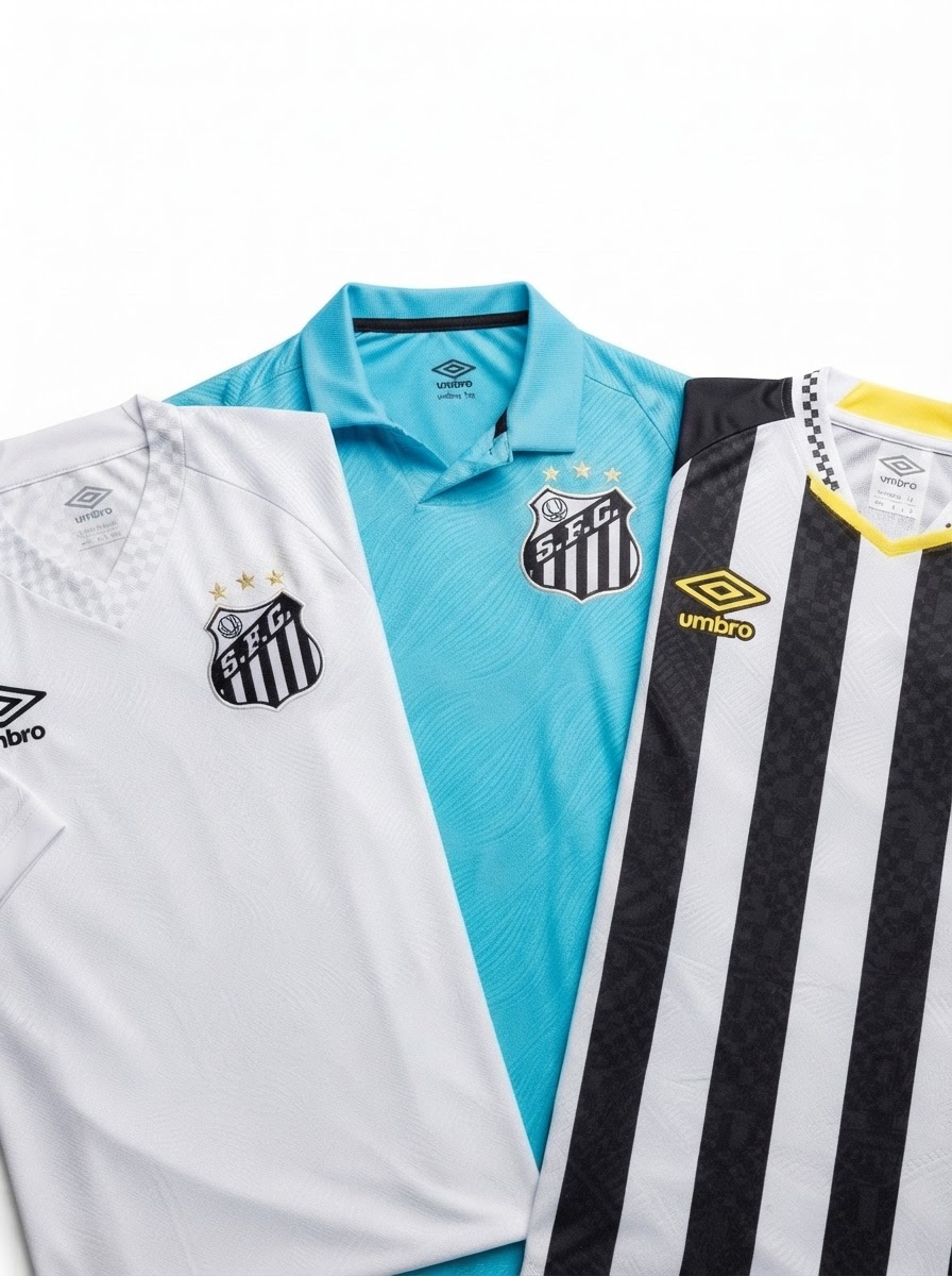 Santos Home, Away e Third 2025/26 - Kit 3 - Fan Version
