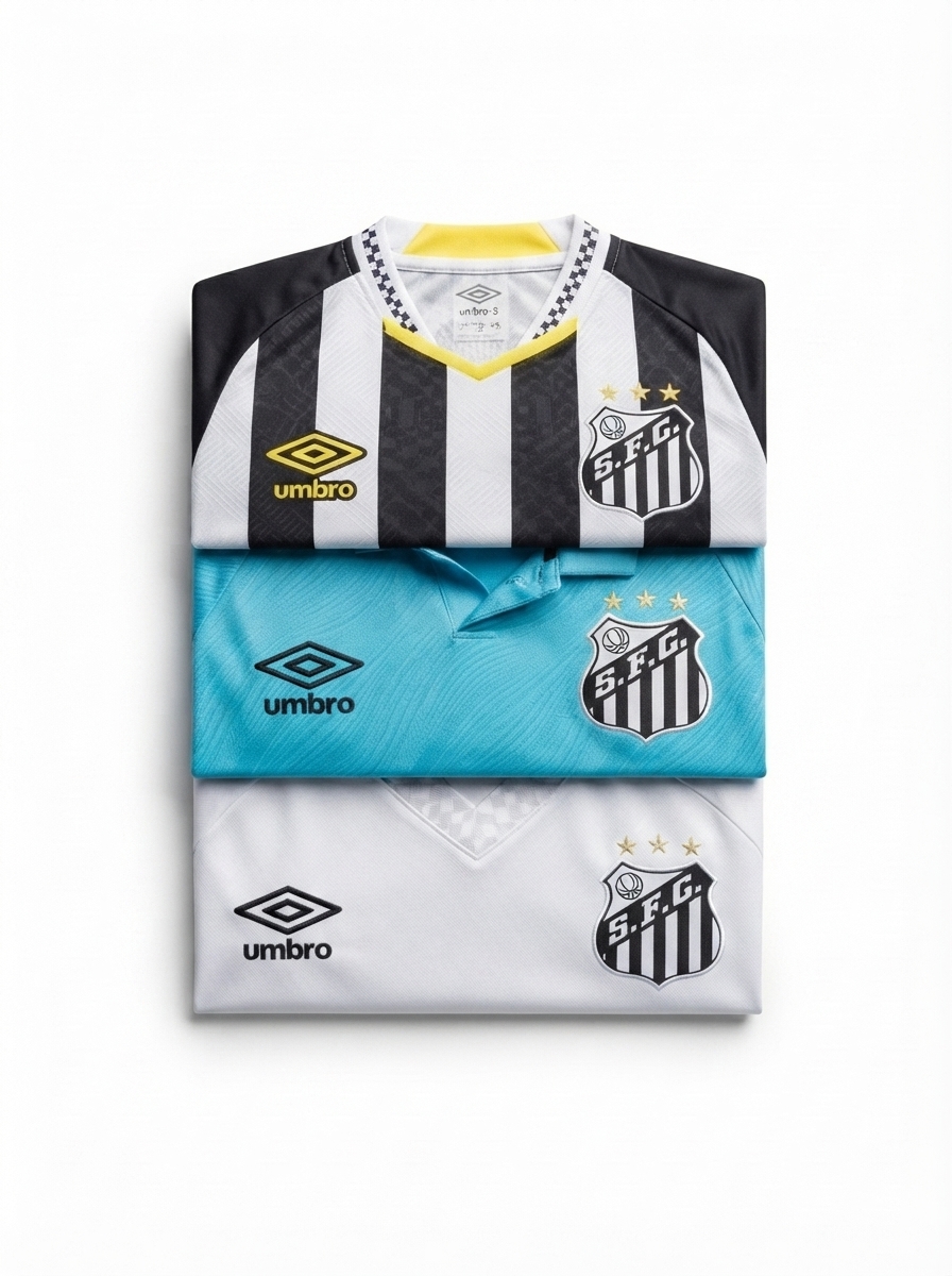 Santos Home, Away e Third 2025/26 - Kit 3 - Fan Version