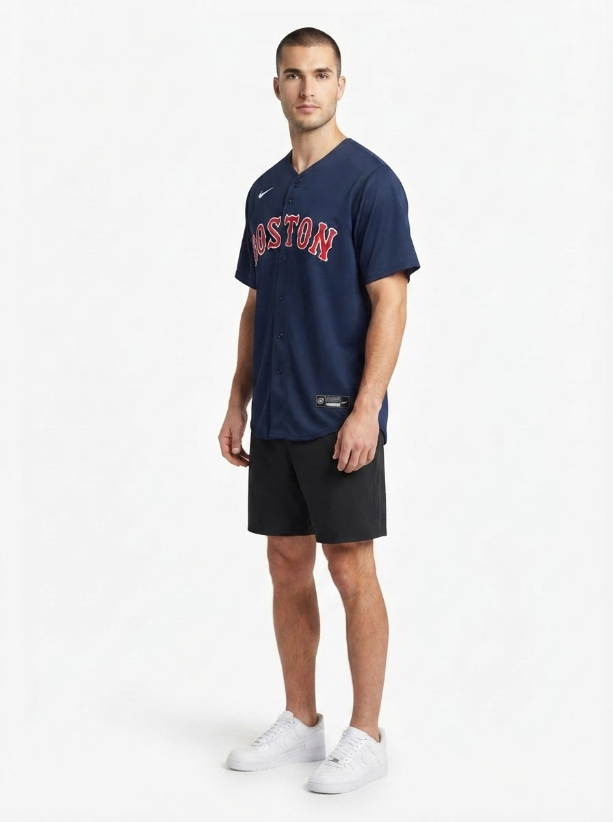 Jersey MLB Boston Red Sox III Torcedor Masculina Azul Marinho