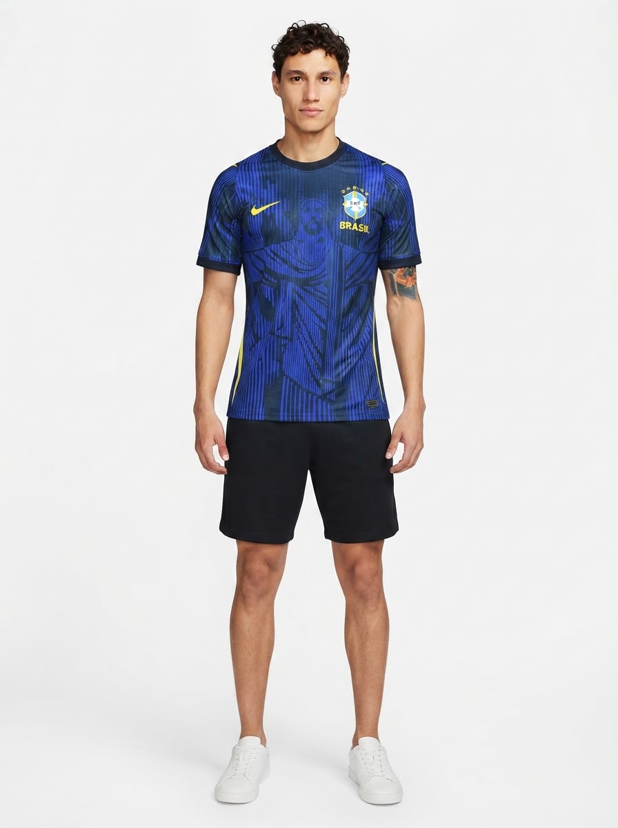 Brazil 2026 Dark Blue Jesus Version Player [Slim Fit]