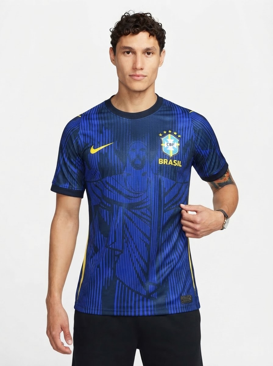 Brazil 2026 Dark Blue Jesus Version Player [Slim Fit]