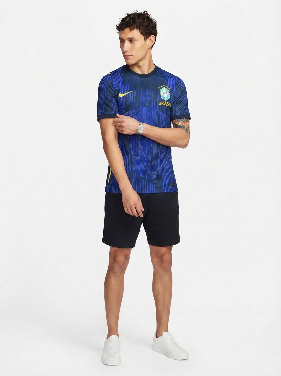 Brazil 2026 Dark Blue Jesus Version Player [Slim Fit]