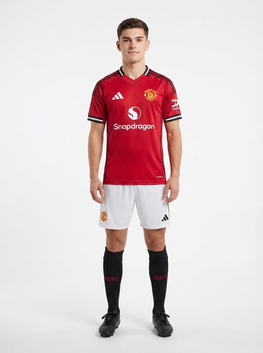 Kid's Manchester United Home Jersey 25/26