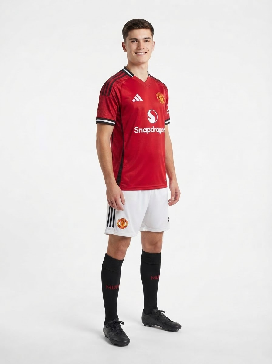 Kid's Manchester United Home Jersey 25/26