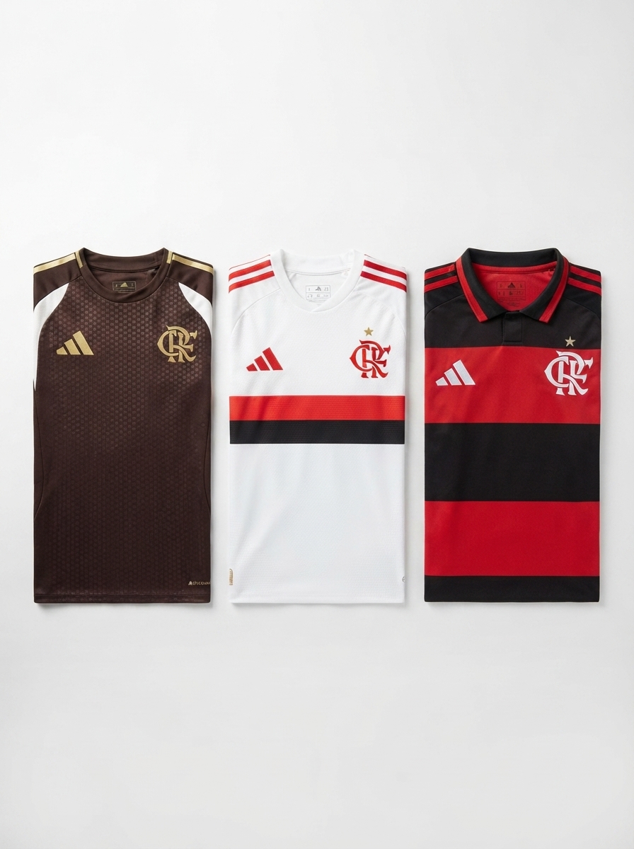 Combo 3 Mantos do Flamengo 2026/27 - Fan Version Sponsor Betano