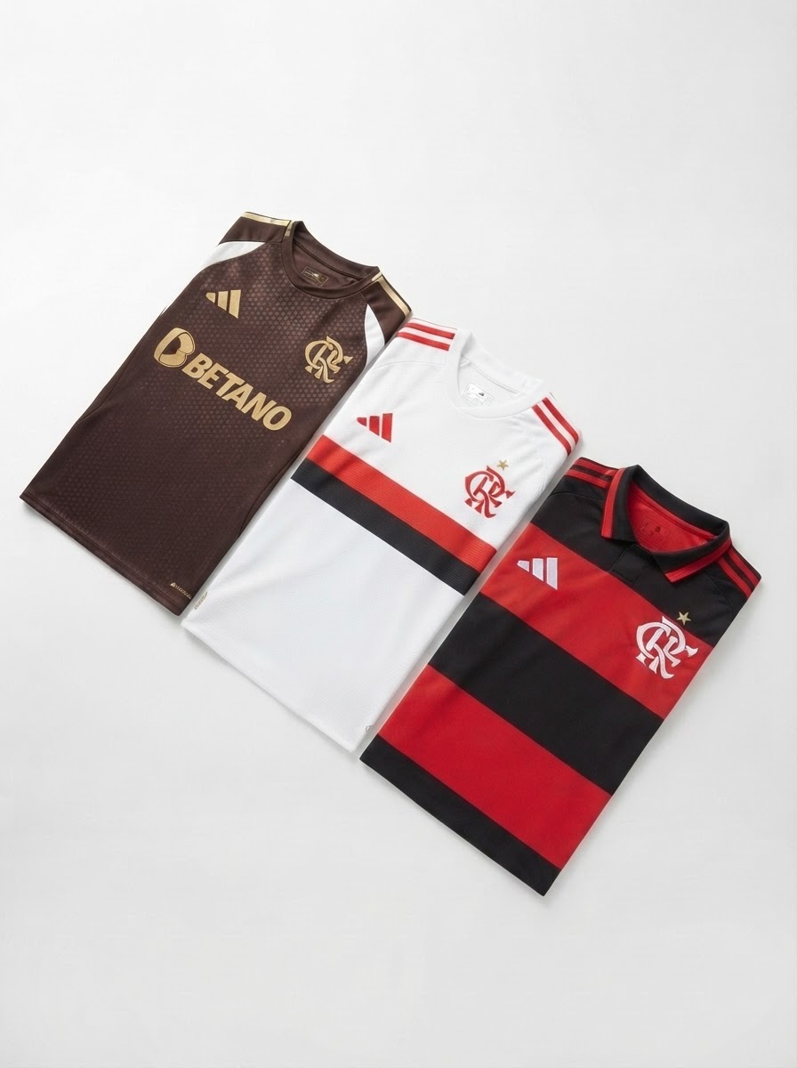Combo 3 Mantos do Flamengo 2026/27 - Fan Version Sponsor Betano