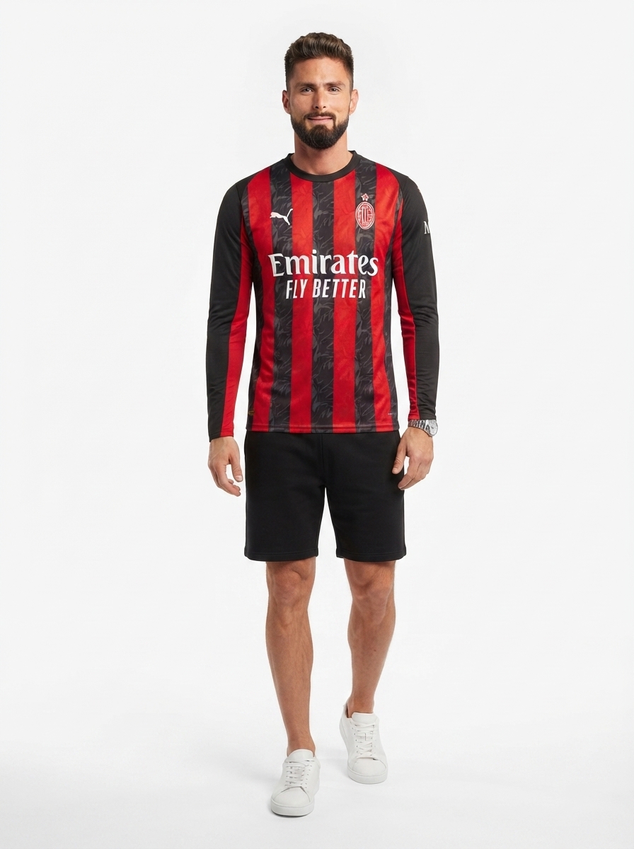 Milan Home Long Sleeve Fan Jersey 2025/26