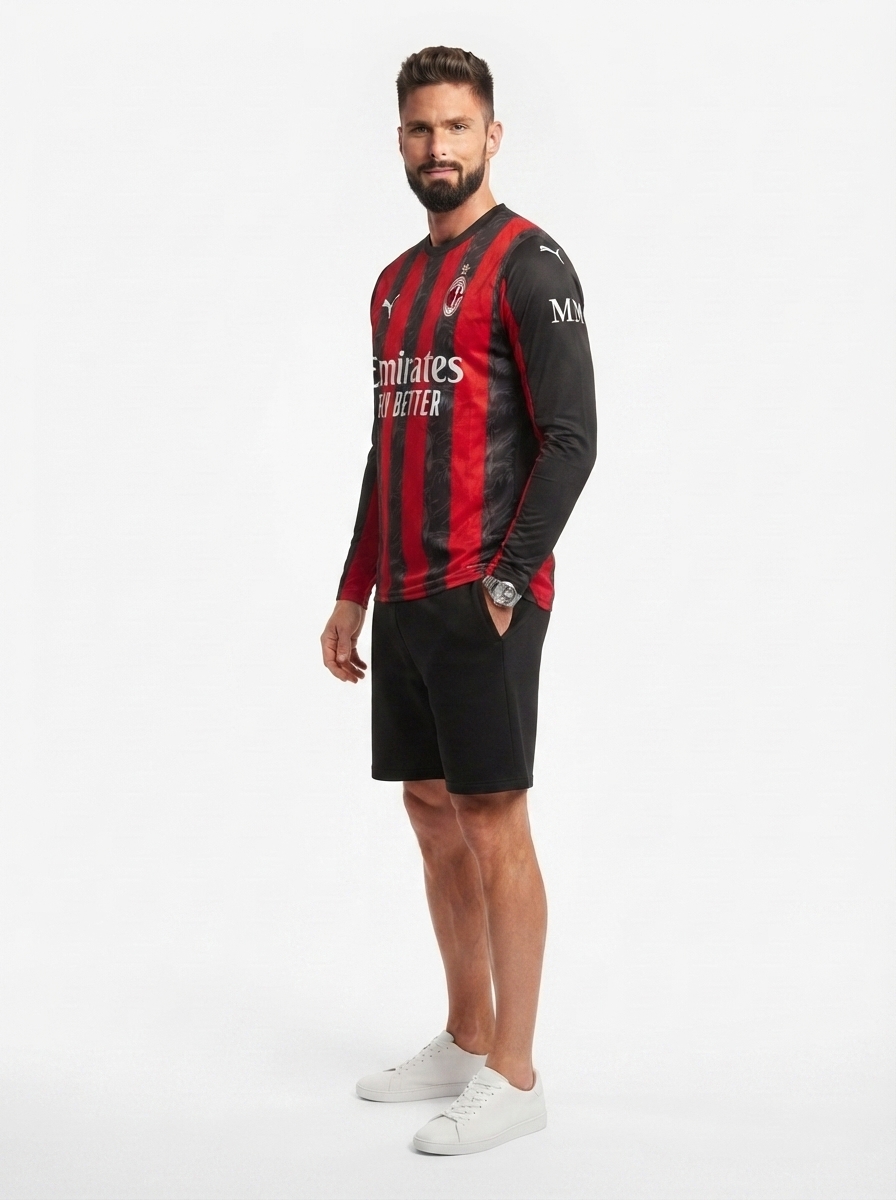 Milan Home Long Sleeve Fan Jersey 2025/26