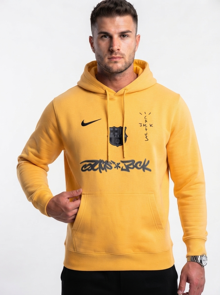 Barcelona Sweatshirt 2025 - Travis Scott Collab Spotify - Yellow