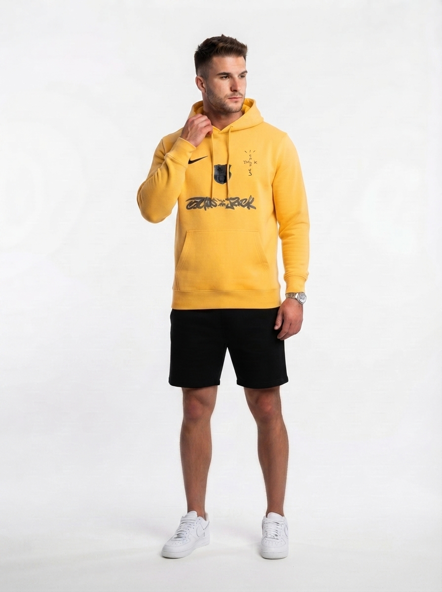 Barcelona Sweatshirt 2025 - Travis Scott Collab Spotify - Yellow