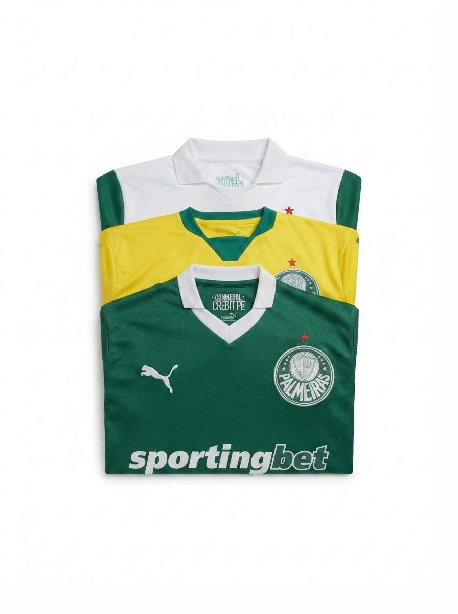 Palmeiras Home, Away e Third 2025/26 - Kit 3 - Fan Version