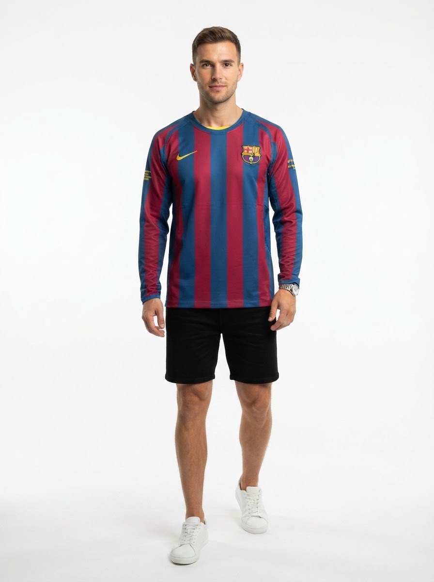 Barcelona 05/06 I Home Jersey - Long Sleeve Retro Version