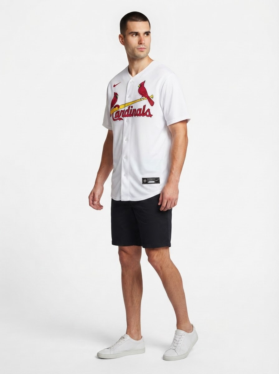 Jersey MLB St. Louis Cardinals Home Torcedor Masculina Branca