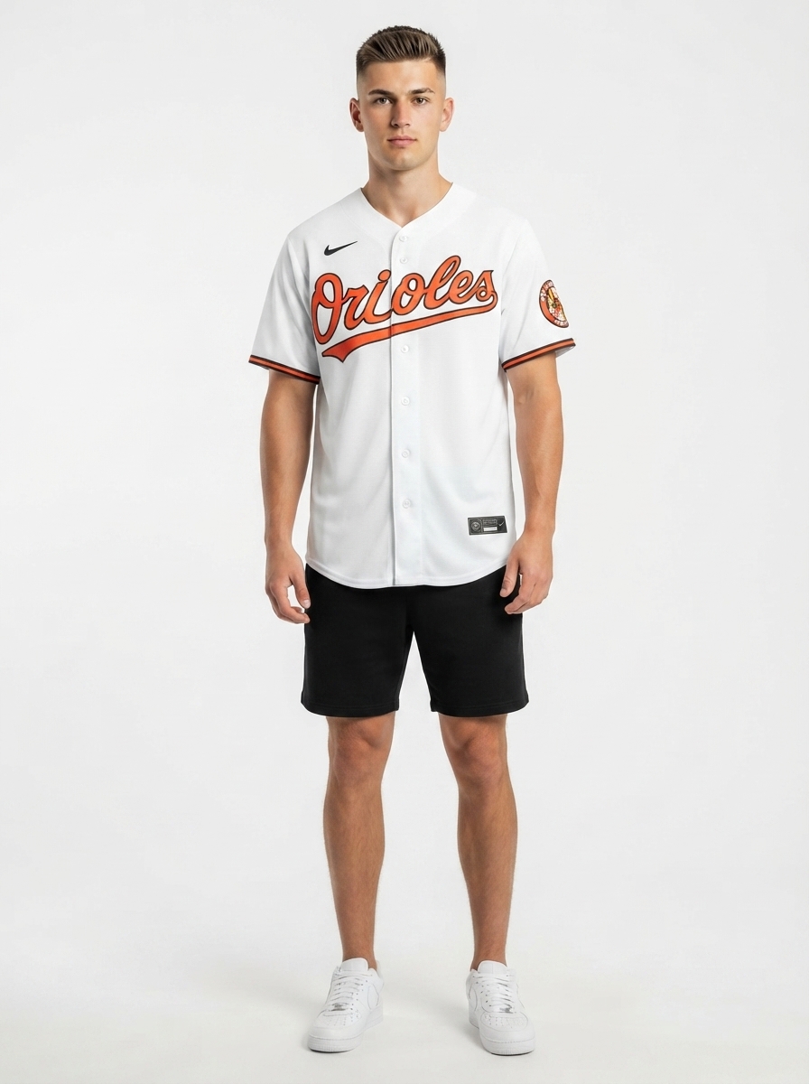 Jersey MLB Baltimore Orioles White Home Torcedor Masculina Branca