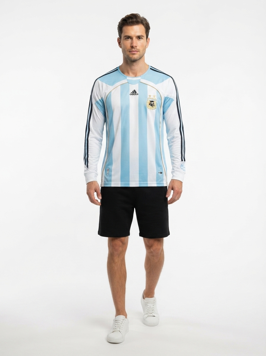 Argentina 06/07 I Home Jersey - Long Sleeve Retro Version