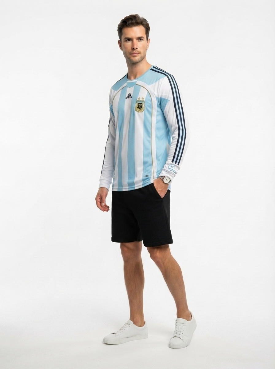 Argentina 06/07 I Home Jersey - Long Sleeve Retro Version