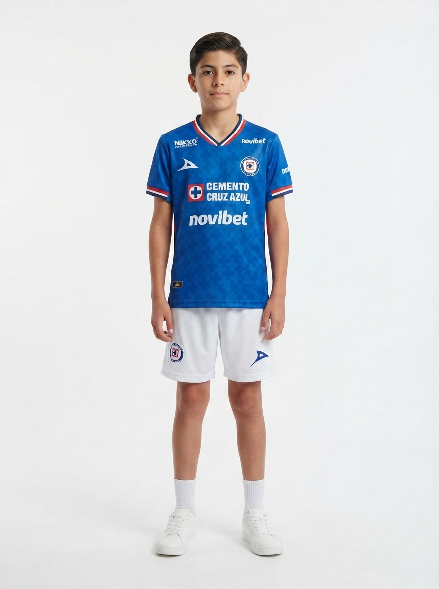 Cruz Azul 2025/26 home Kids Kit