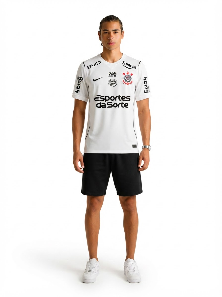 Corinthians 2027 Home Fan Version com Sponsor | Jersey Zone Store