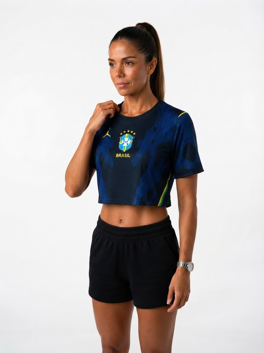Cropped Brazil Women Away 2025 - Fan Version Brasil
