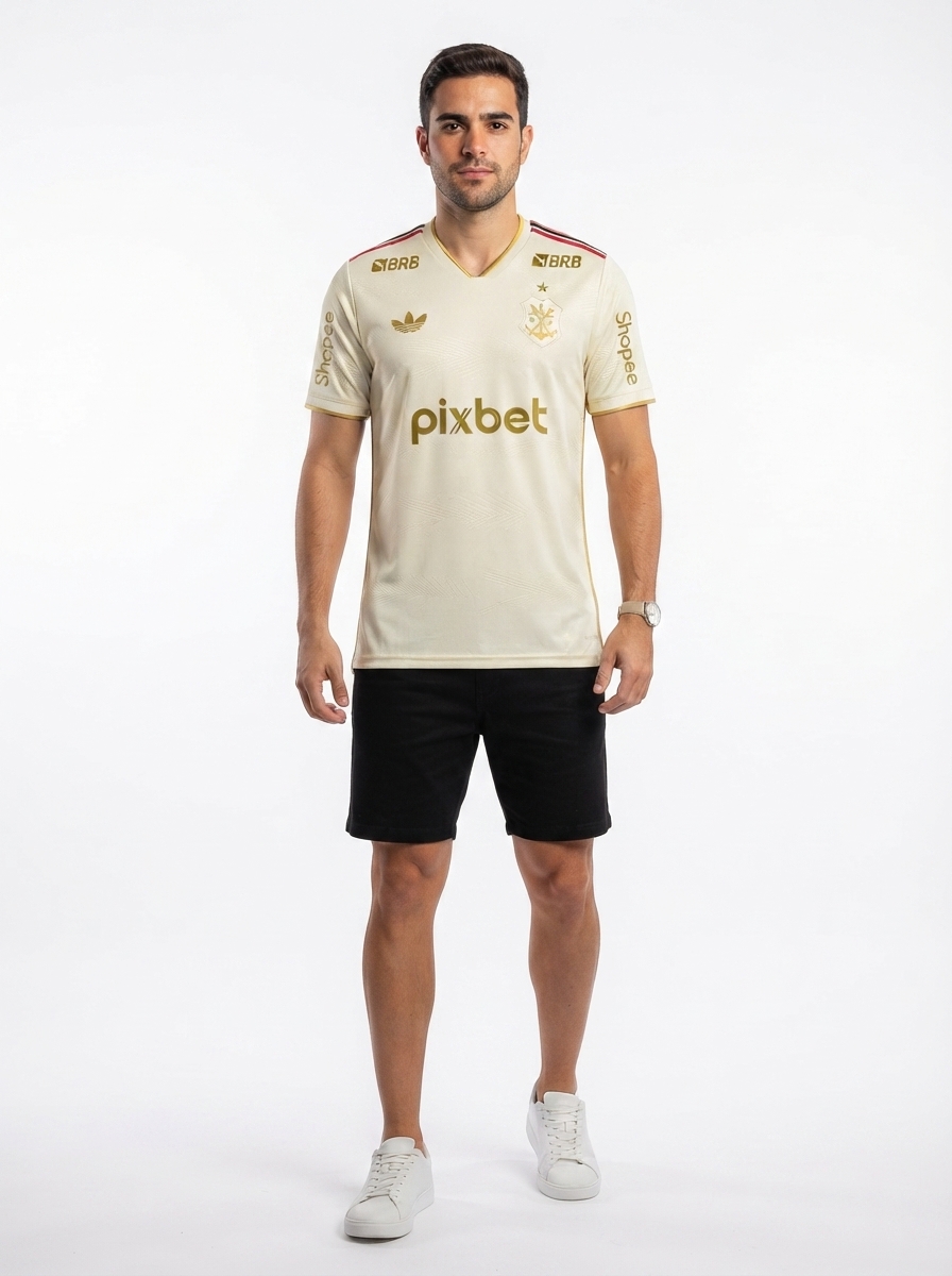 Manto Flamengo Jogo 3 2025/26 – Fan version All Sponsor #9 Pedro