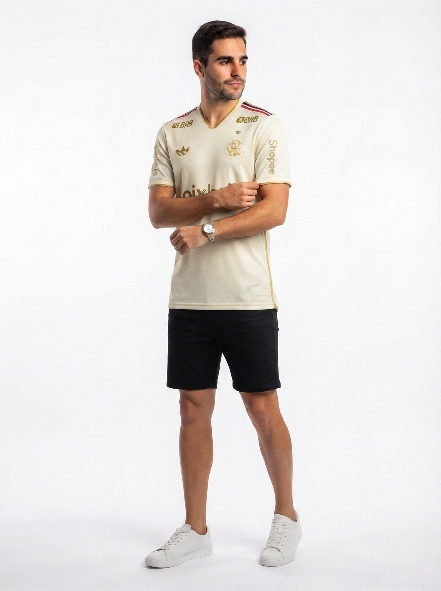 Manto Flamengo Jogo 3 2025/26 – Fan version All Sponsor #9 Pedro