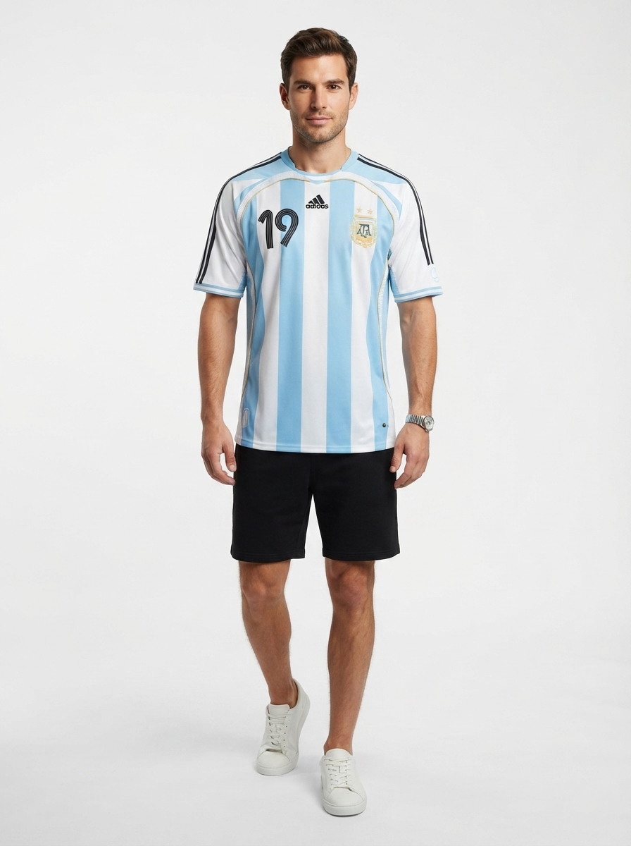 Argentina Home Jersey 2006 Messi #19 - Retro