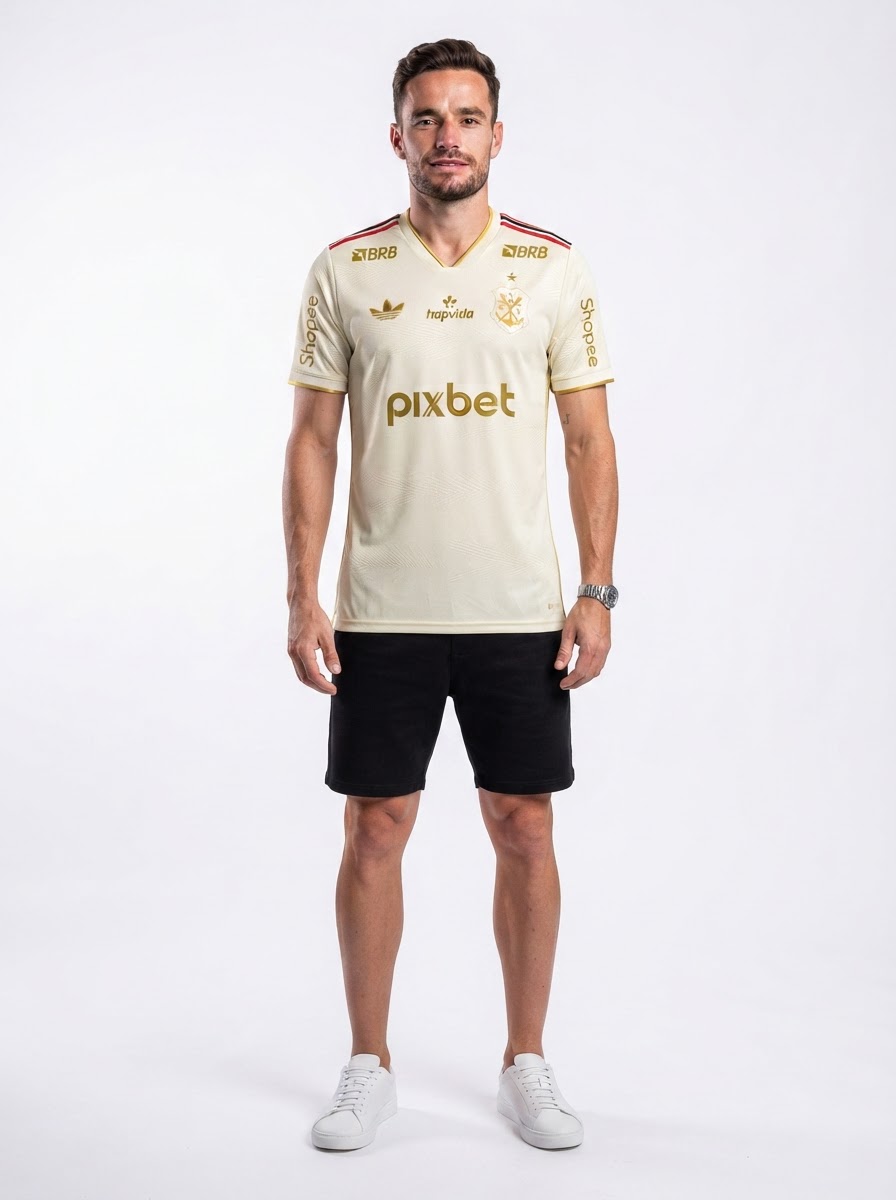 Manto Flamengo Jogo 3 2025/26 – Fan version All Sponsor #8 Saúl