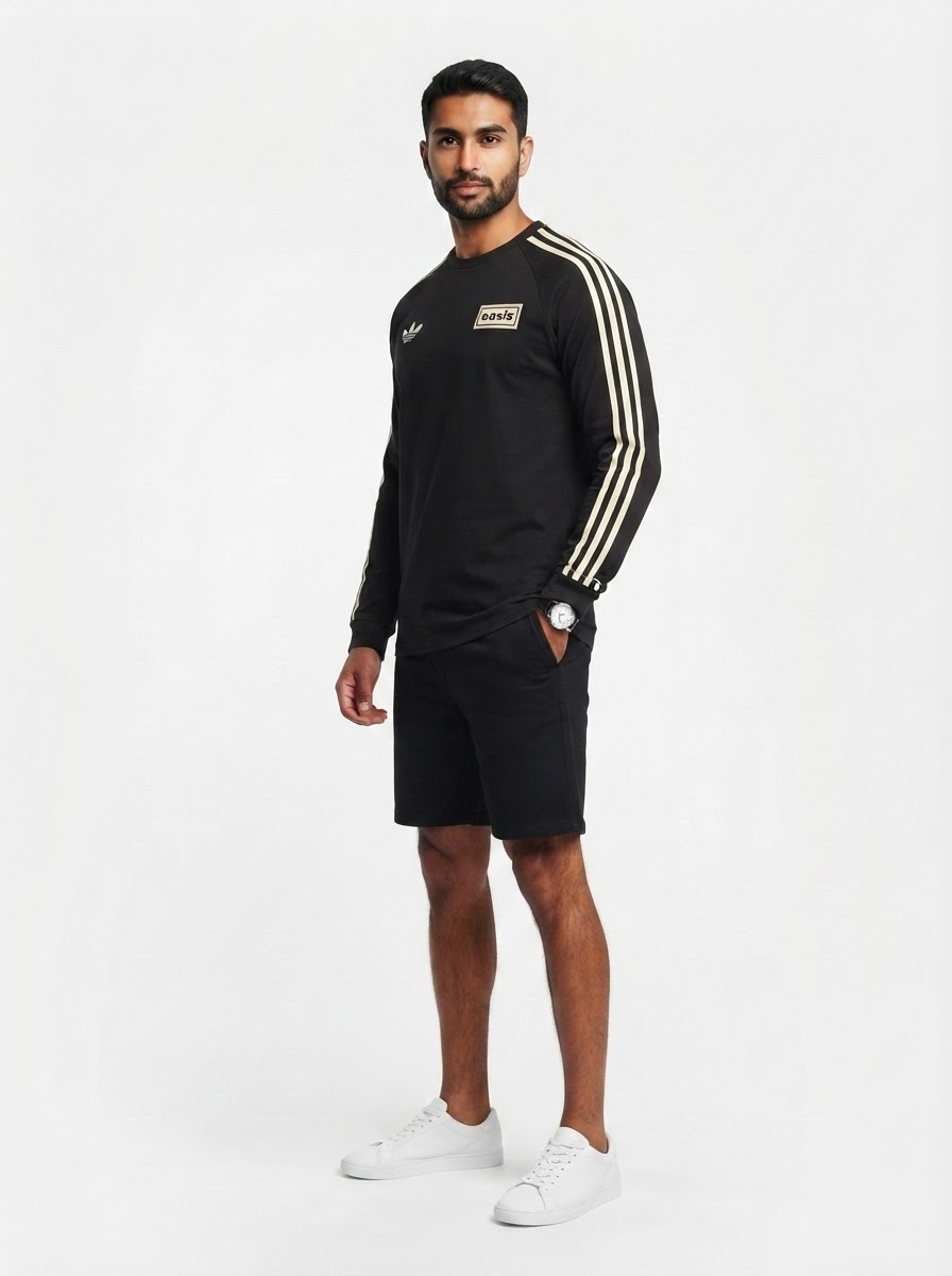 OASIS Long Sleeve 3 Stripes - Black