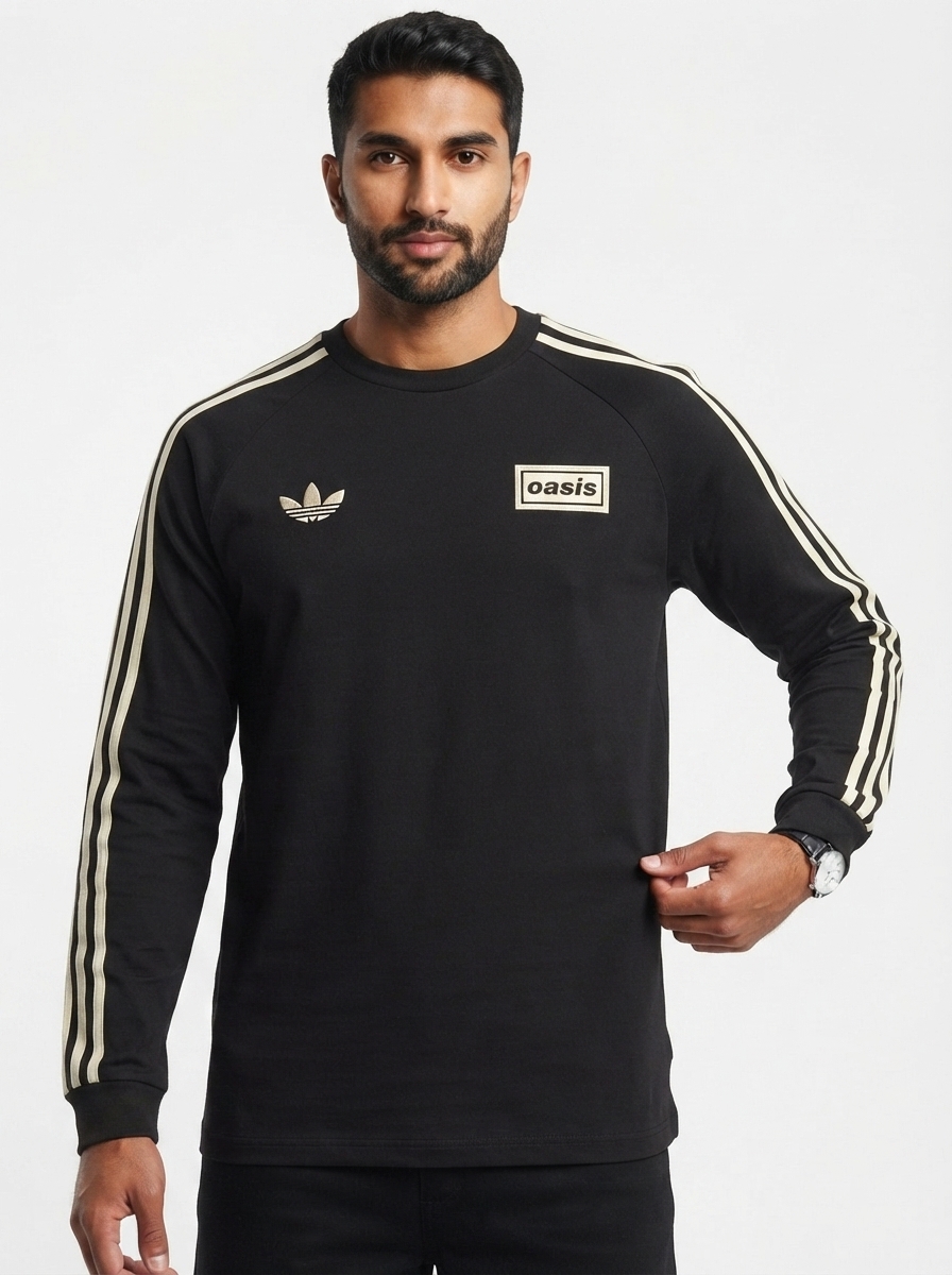 OASIS Long Sleeve 3 Stripes - Black