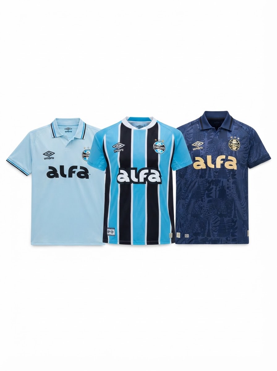 Gremio Home, Away e Third 2025/26 - Kit 3 - Fan Version