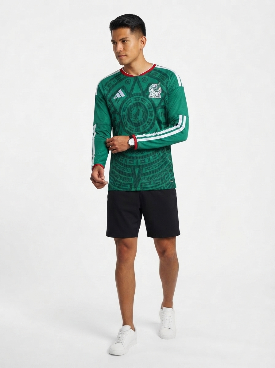 Mexico Home Fan Jersey Long Sleeve Shirt 2026 World Cup