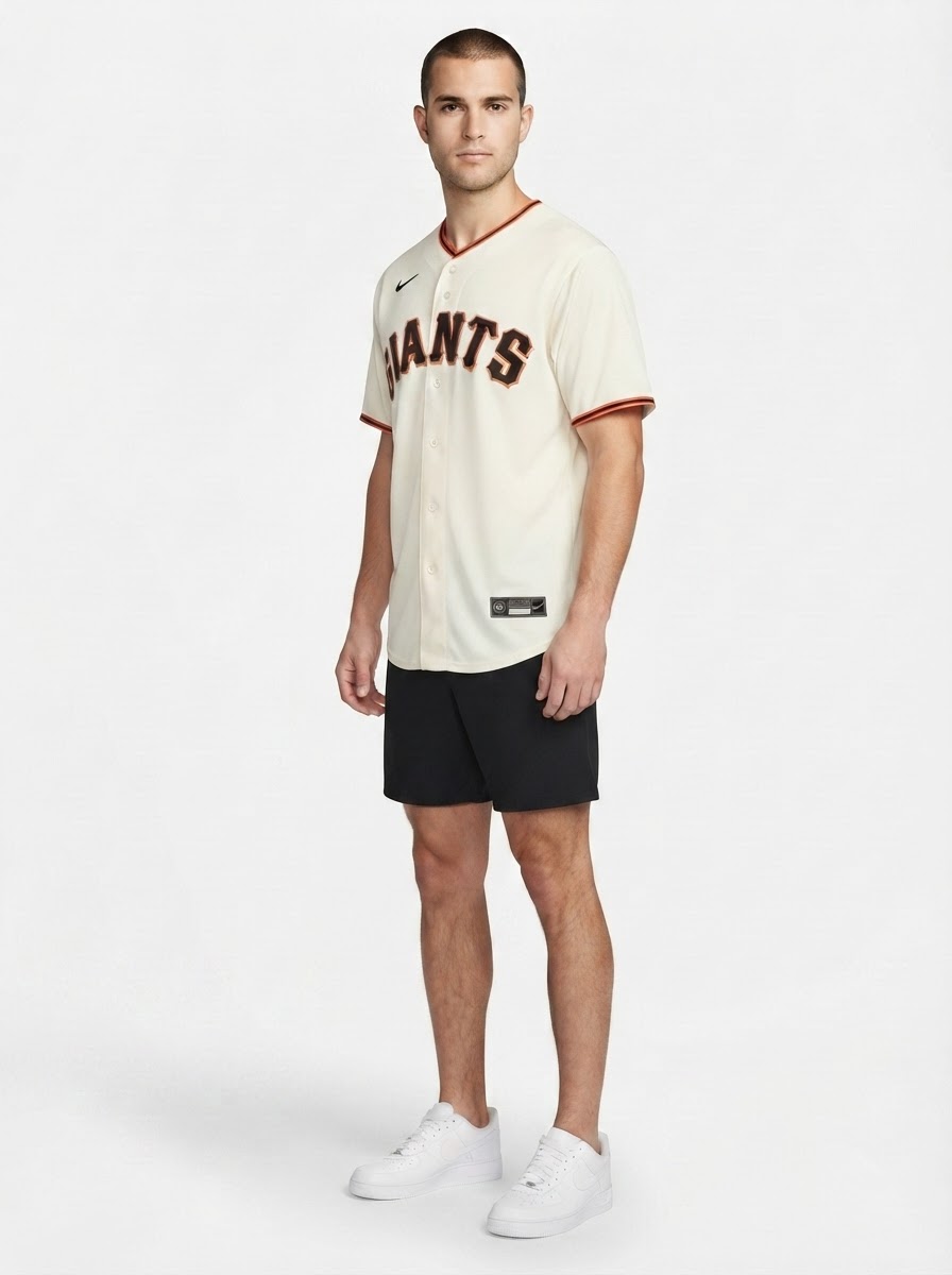 Jersey MLB San Francisco Giants I Torcedor Masculina Bege