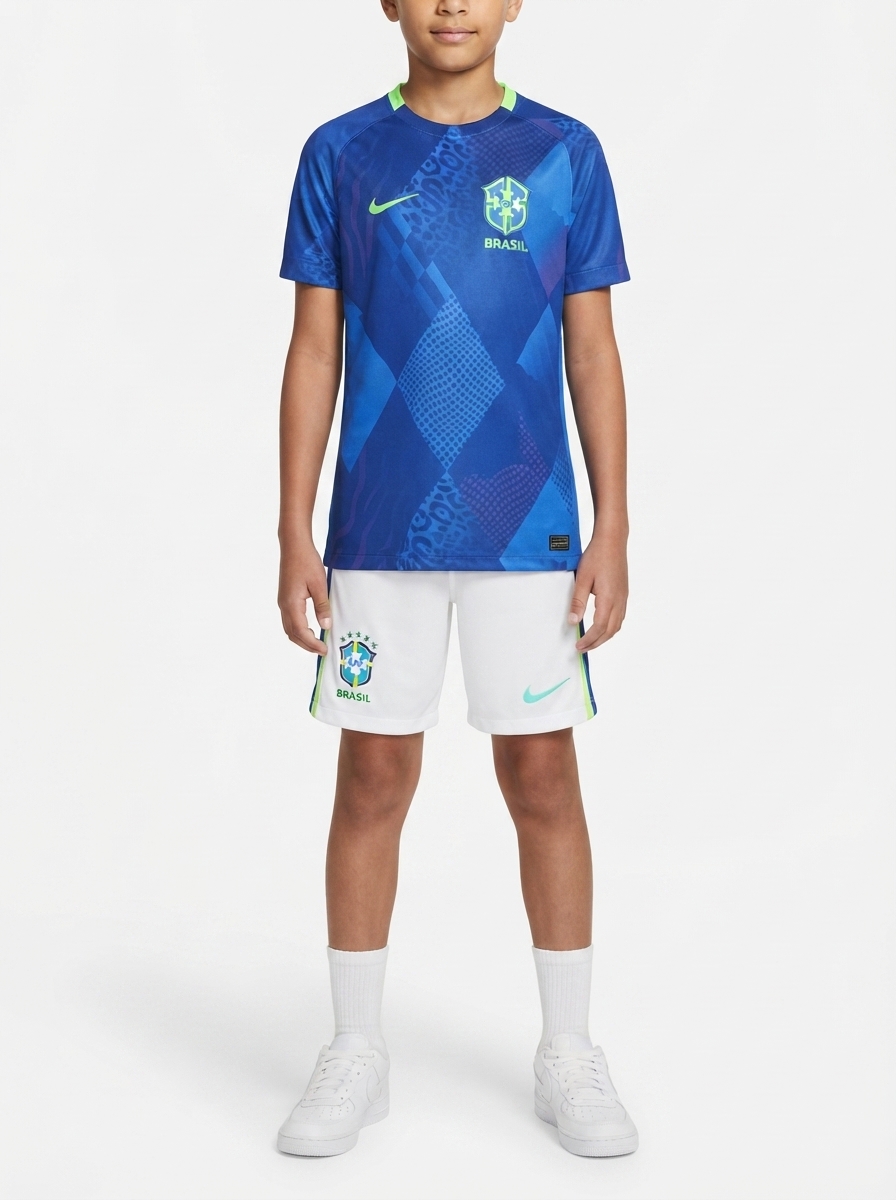 Kids Kit Brazil Away Fan Jersey 2025/26