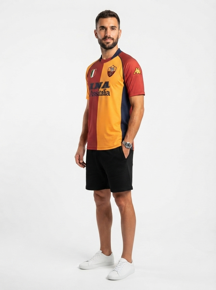 AS Roma 00/01 I Home Jersey - Retro Version