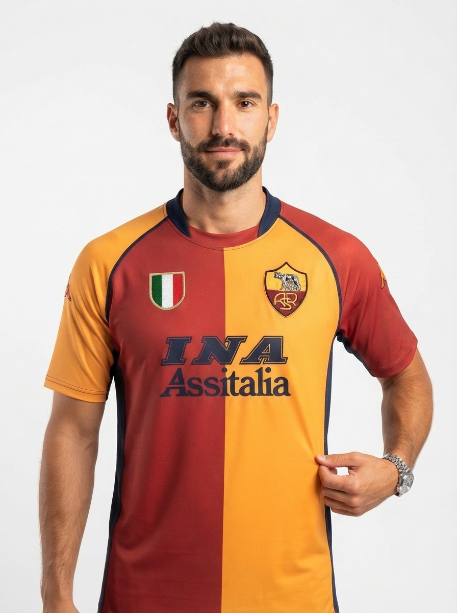 AS Roma 00/01 I Home Jersey - Retro Version