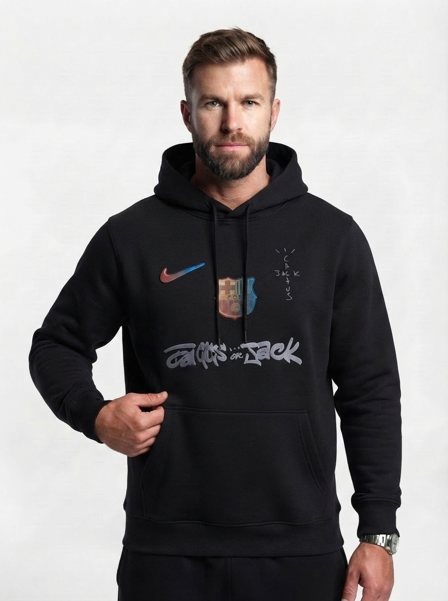 Barcelona Sweatshirt 2025 - Travis Scott Collab Spotify - Black