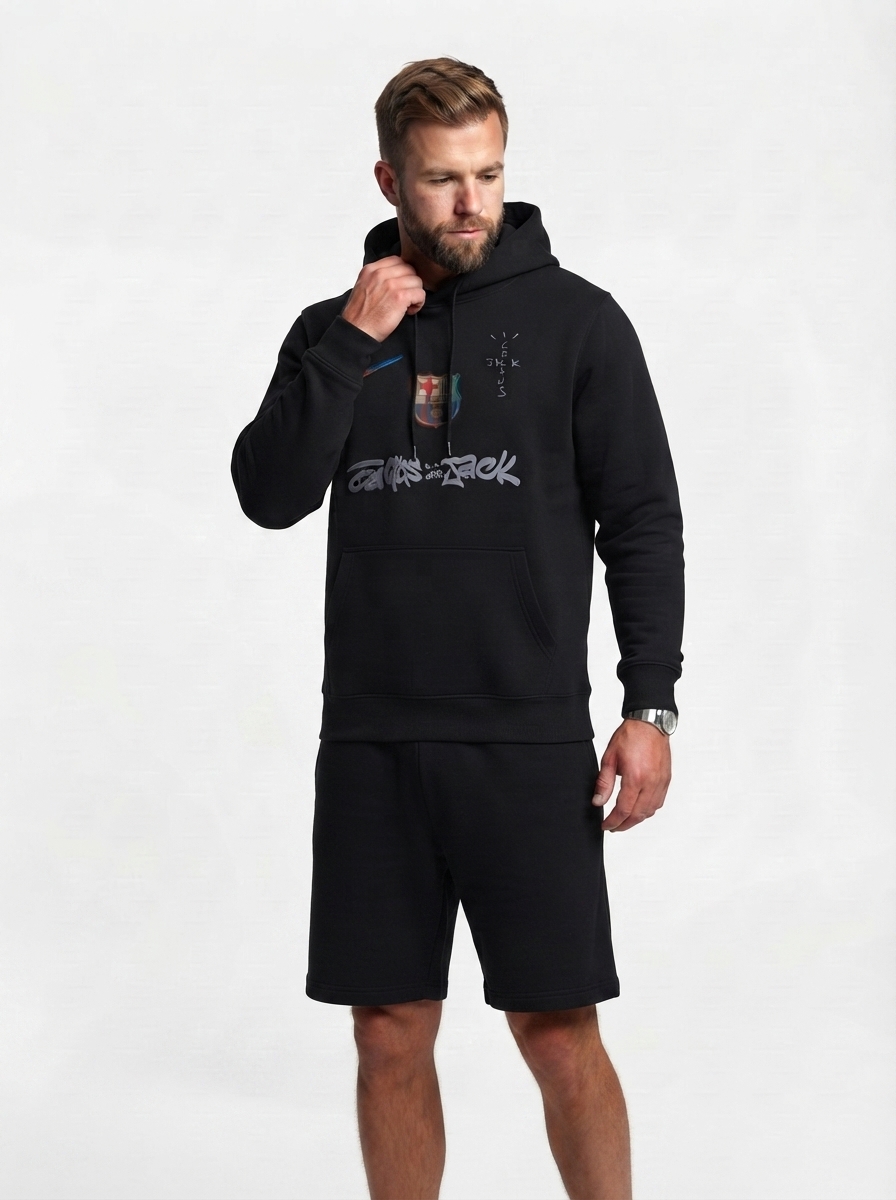 Barcelona Sweatshirt 2025 - Travis Scott Collab Spotify - Black
