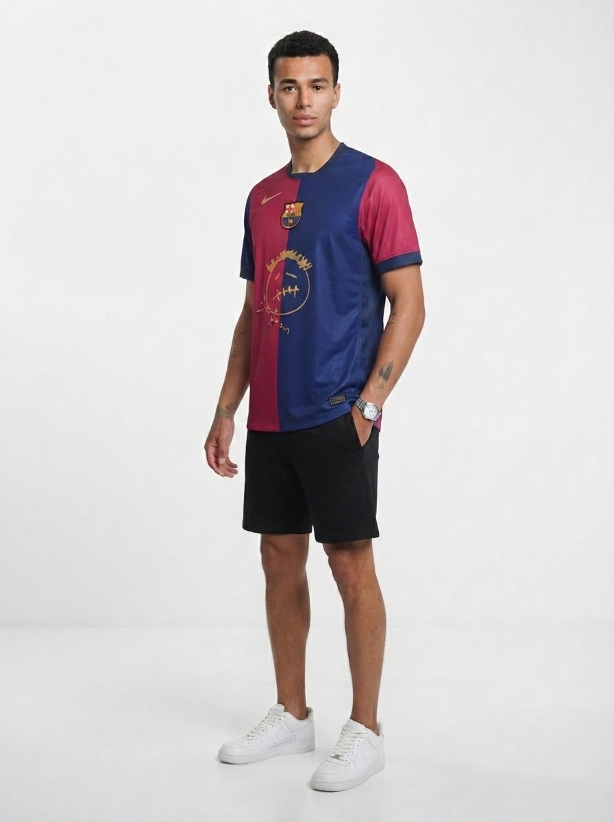 Barcelona Travis Scott Home Fan Jersey 2025/26 Special Edition FC Barcelona Collab With Travis Scott