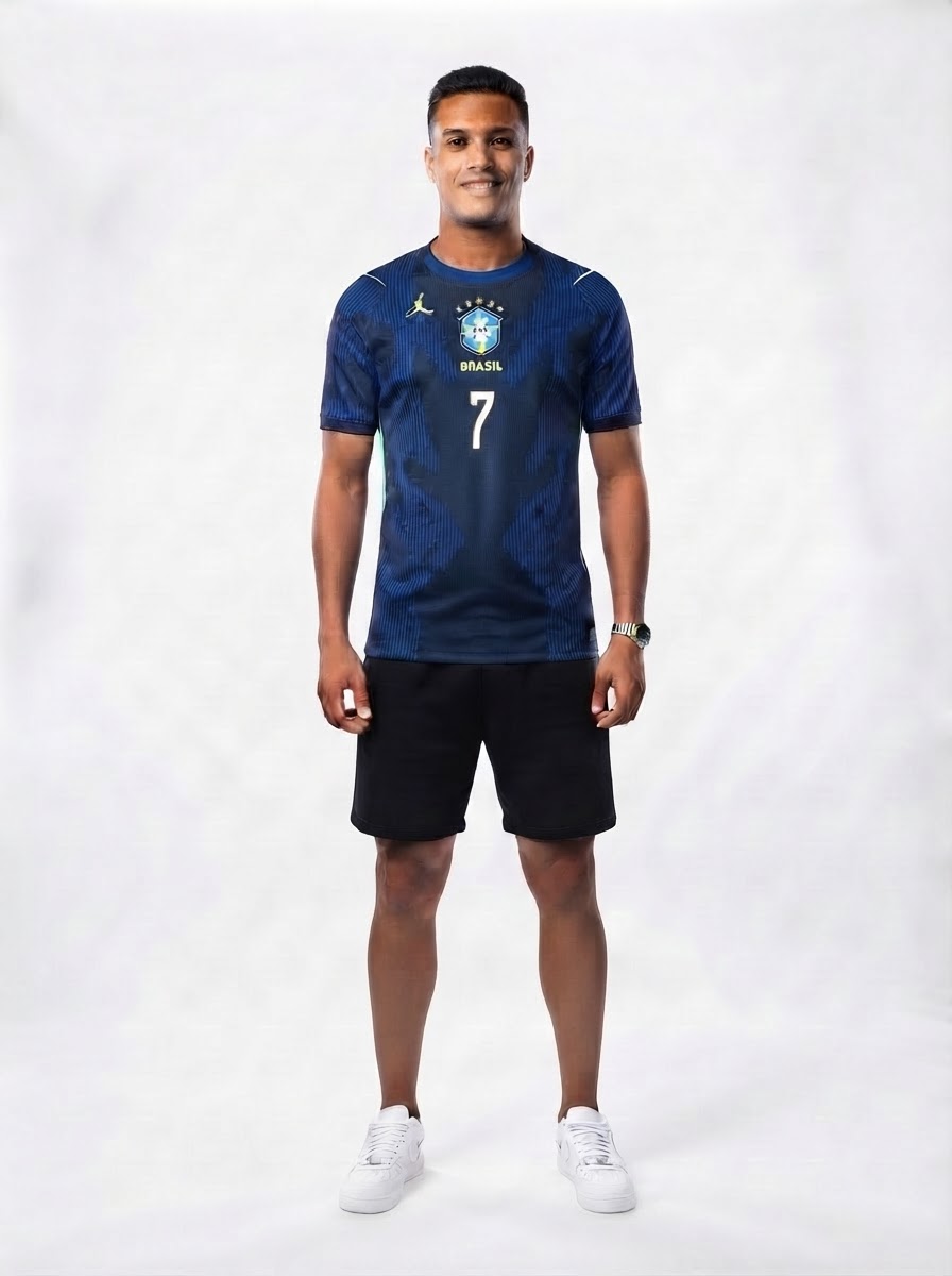 Brazil Away Blue - #Vini Jr. #7 Brasil Fan Version World Cup 2026