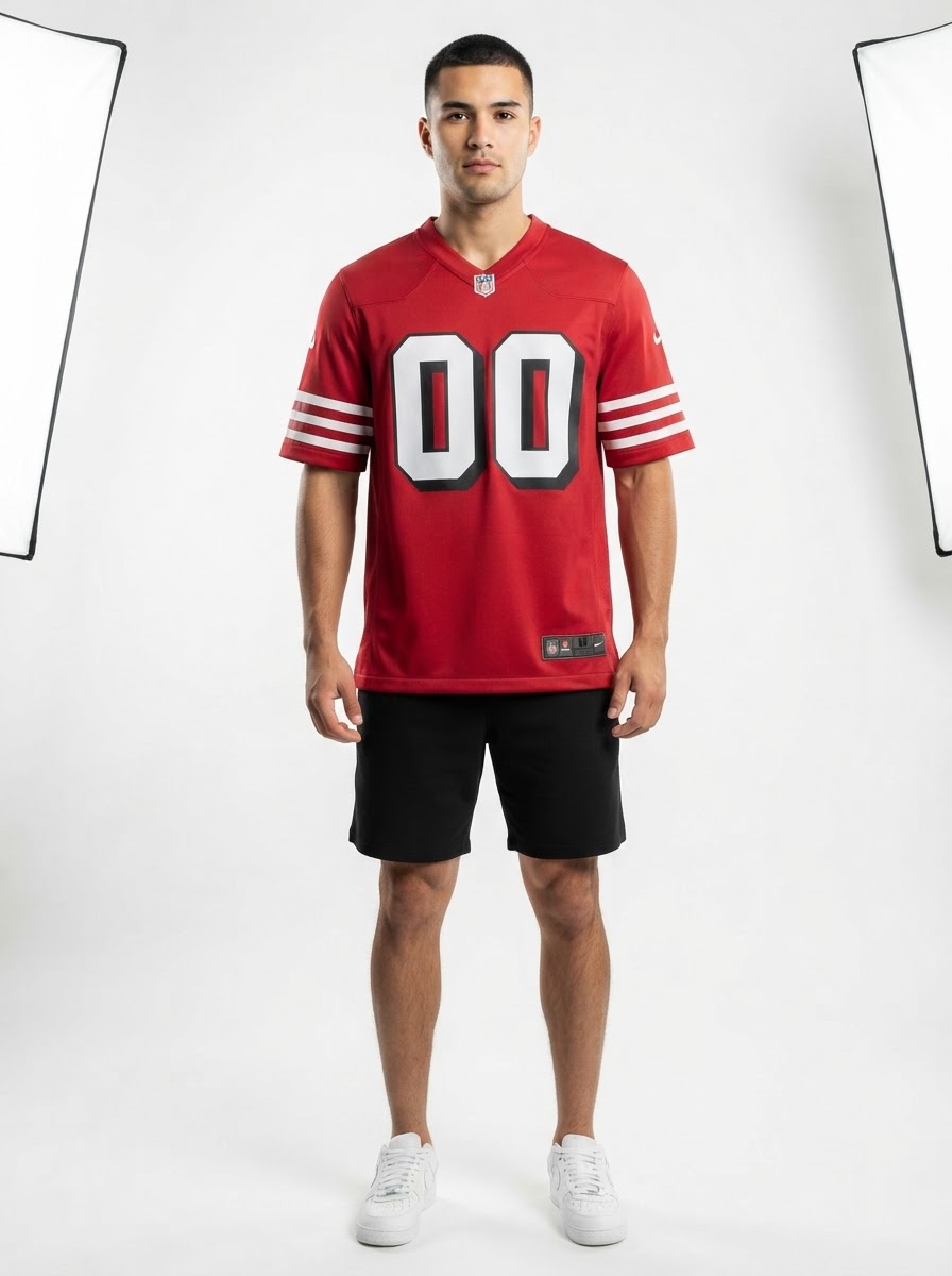 San Francisco 49ers - Scarlet Alternate Custom Game Jersey