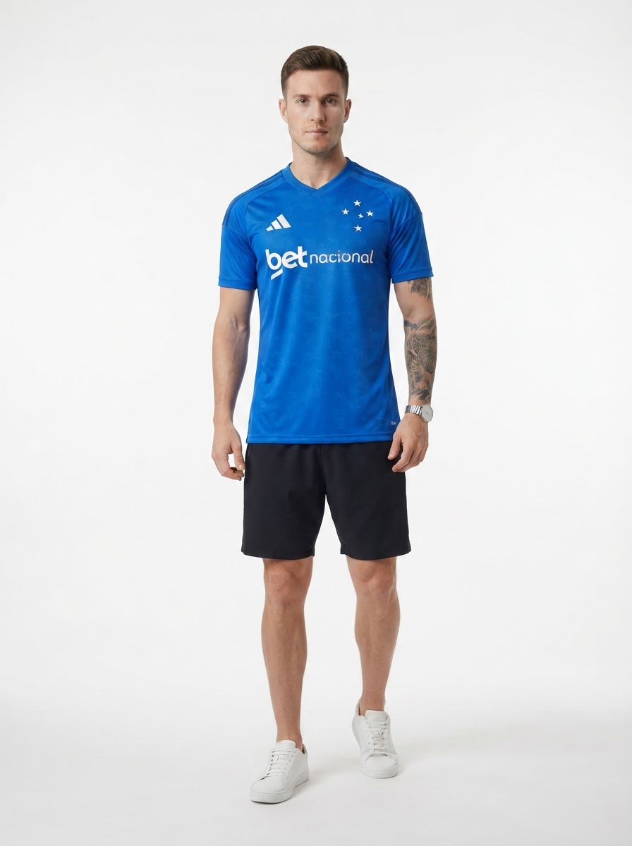 Cruzeiro Home 2026/27 Men's – Fan Version with Sponsors
