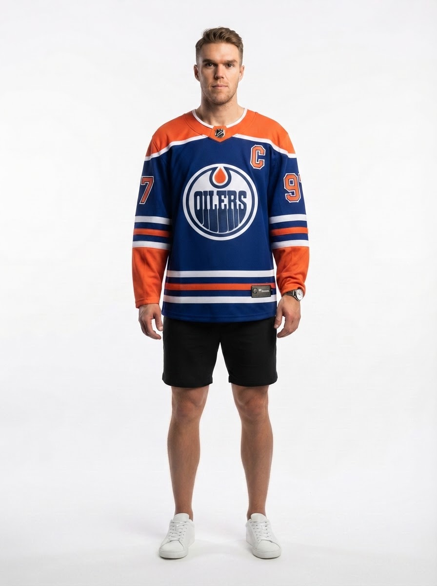 Men's Edmonton Oilers Connor McDavid Royal Home Breakaway Jersey