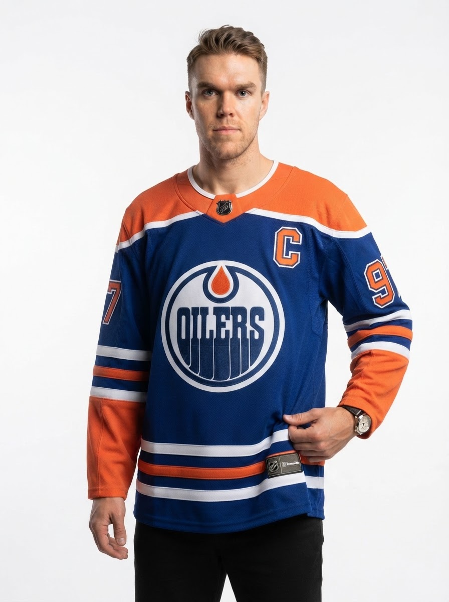 Men's Edmonton Oilers Connor McDavid Royal Home Breakaway Jersey