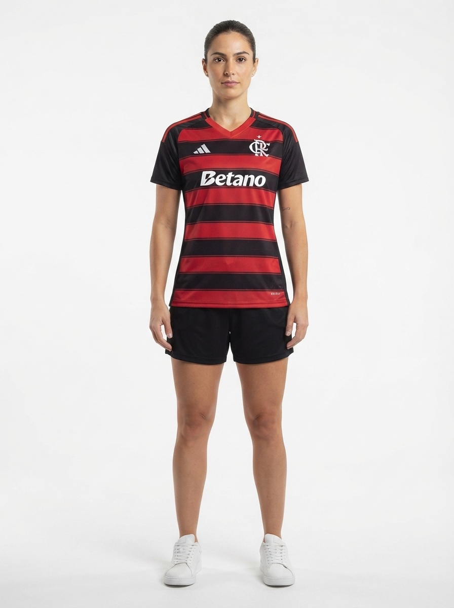 Jersey Women's Flamengo 2025/26 I with Sponsors