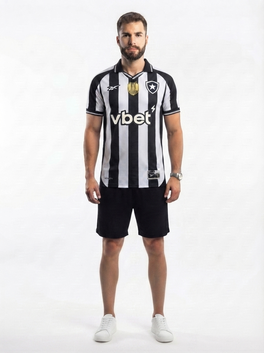 Botafogo Home Fan Jersey 2025/26 Patch Campeão Brasileirão 2024