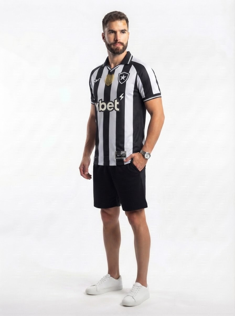 Botafogo Home Fan Jersey 2025/26 Patch Campeão Brasileirão 2024