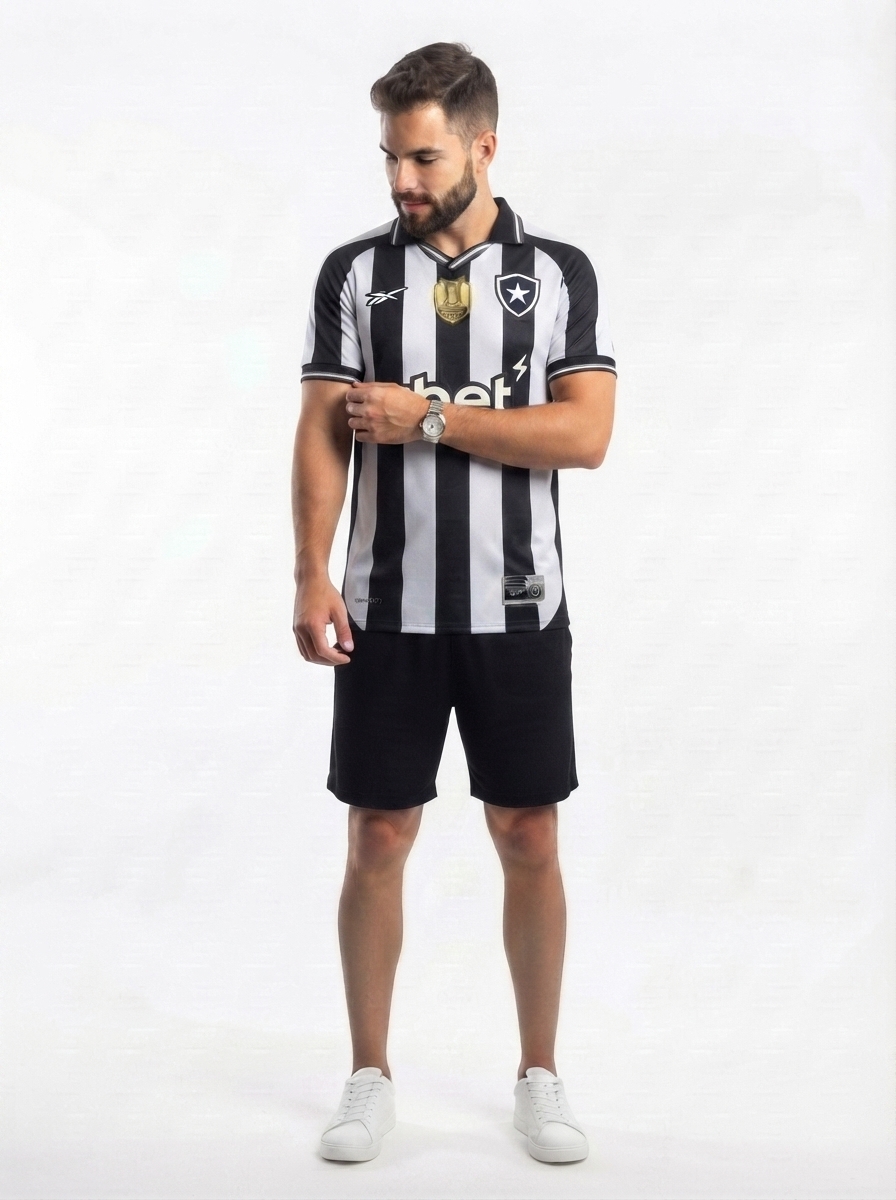 Botafogo Home Fan Jersey 2025/26 Patch Campeão Brasileirão 2024