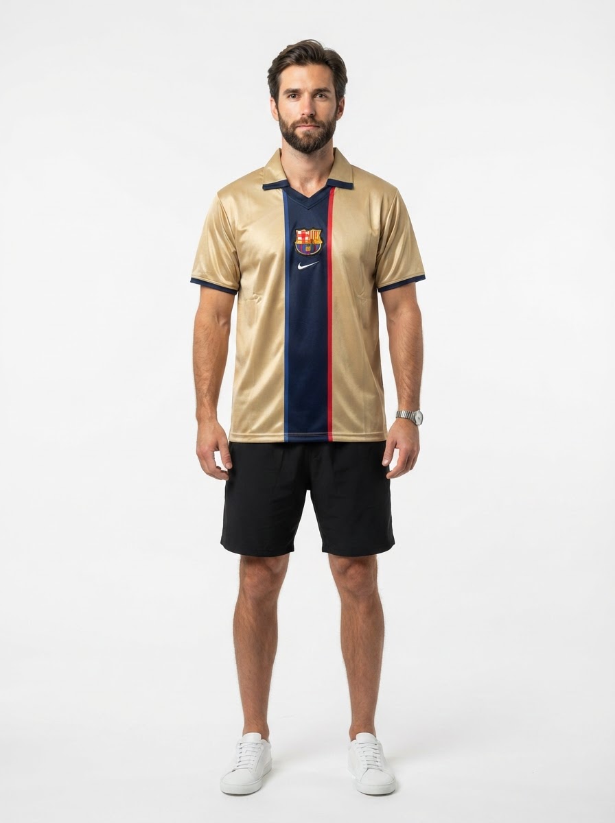 Barcelona 01/02 II Away Jersey - Retro Version