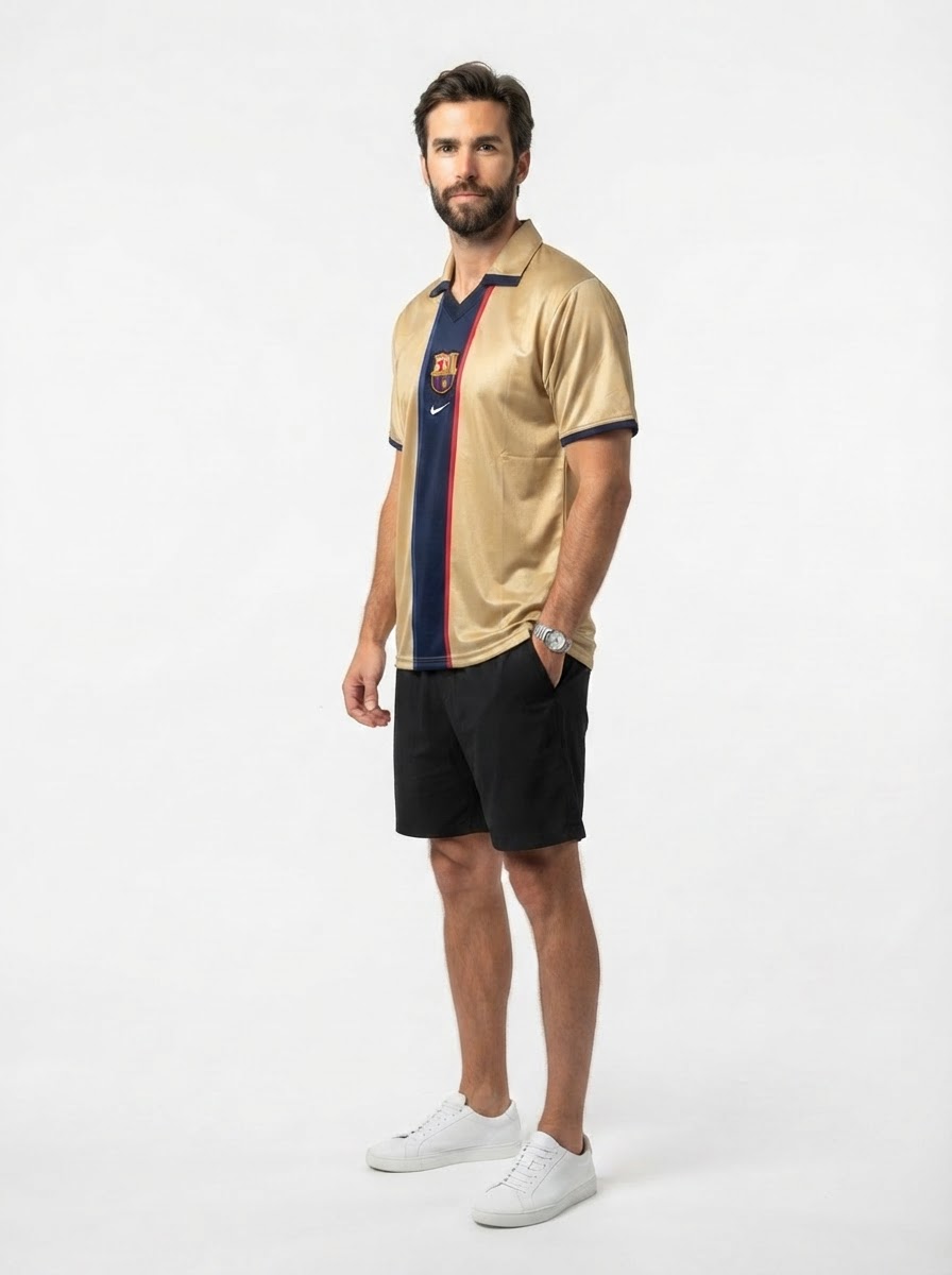 Barcelona 01/02 II Away Jersey - Retro Version