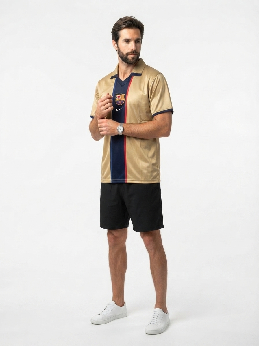 Barcelona 01/02 II Away Jersey - Retro Version